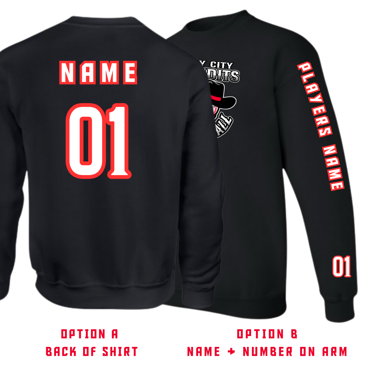Bandit Baseball Crewnecks