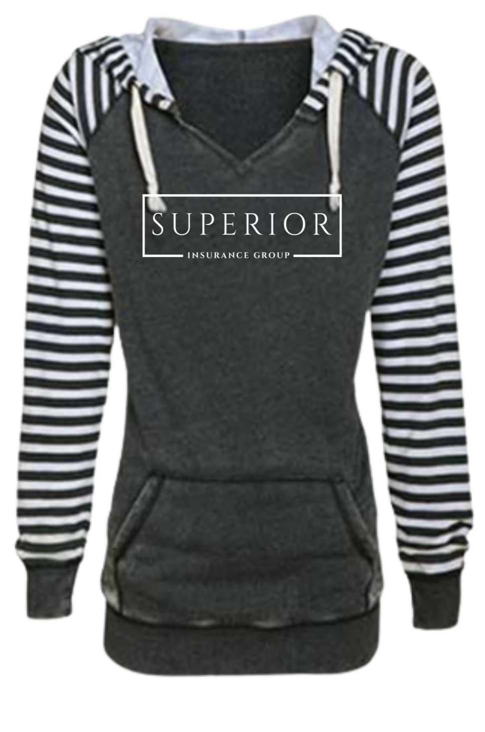 Superior Insurance Group Women's Striped Chalk Hoodie